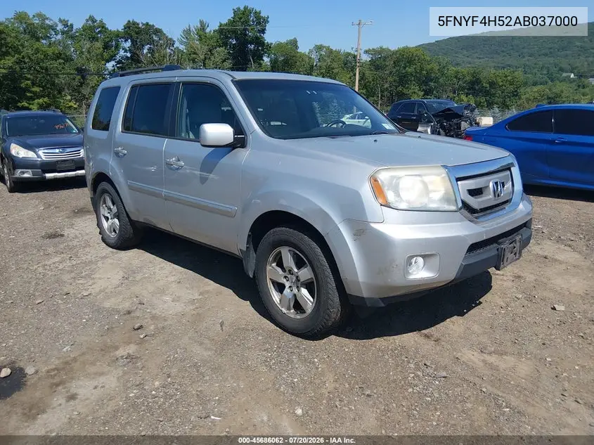 2010 Honda Pilot Ex-L VIN: 5FNYF4H52AB037000 Lot: 45686062