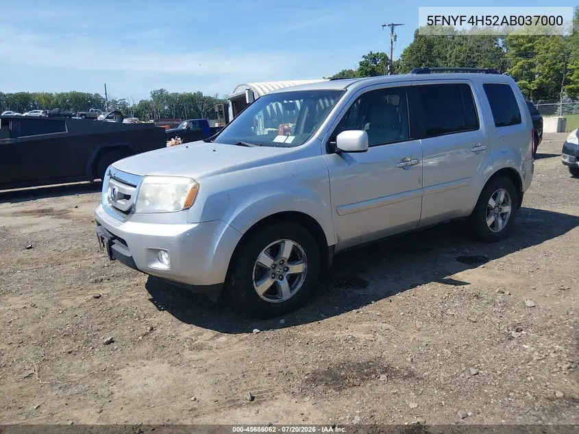 2010 Honda Pilot Ex-L VIN: 5FNYF4H52AB037000 Lot: 45686062