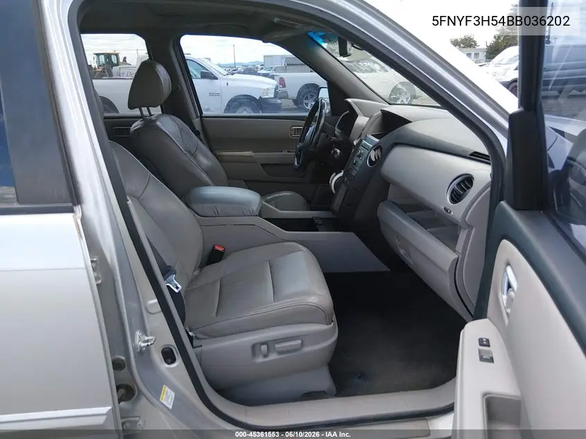 5FNYF3H54BB036202 2011 Honda Pilot Ex-L