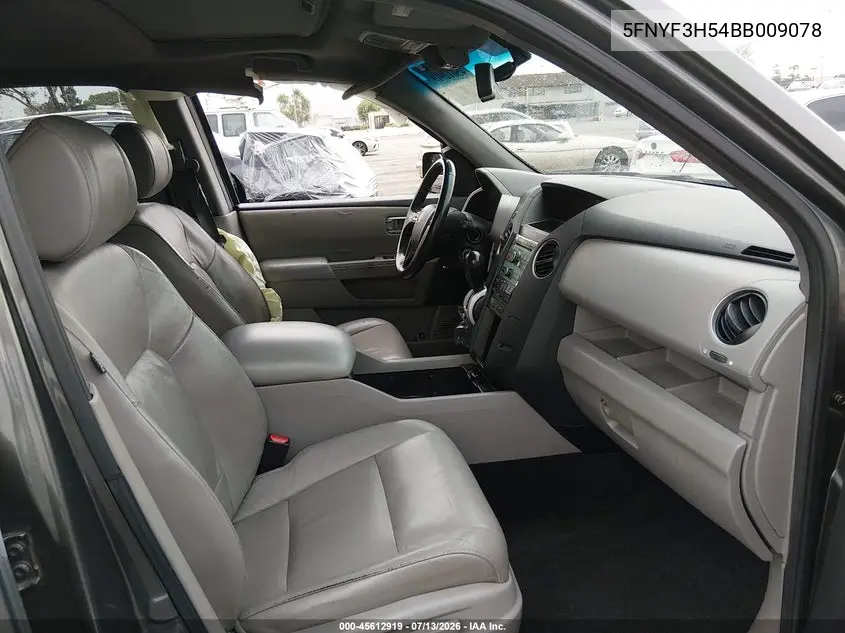 2011 Honda Pilot Ex-L VIN: 5FNYF3H54BB009078 Lot: 45612919