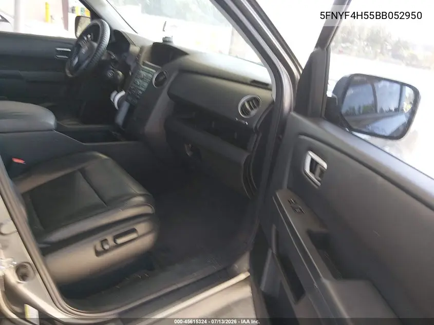 2011 Honda Pilot Ex-L VIN: 5FNYF4H55BB052950 Lot: 45615324