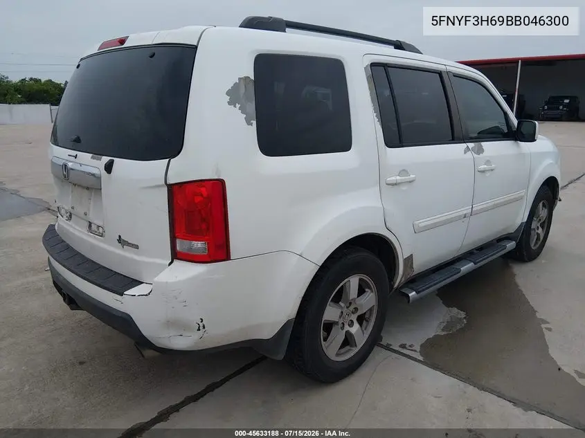 2011 Honda Pilot Ex-L VIN: 5FNYF3H69BB046300 Lot: 45633188