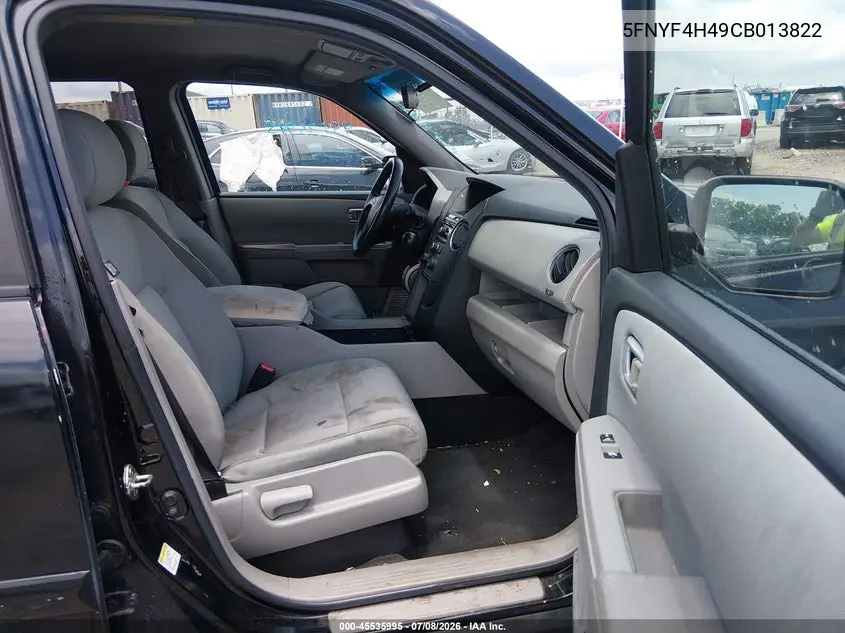 2012 Honda Pilot Ex VIN: 5FNYF4H49CB013822 Lot: 45535995