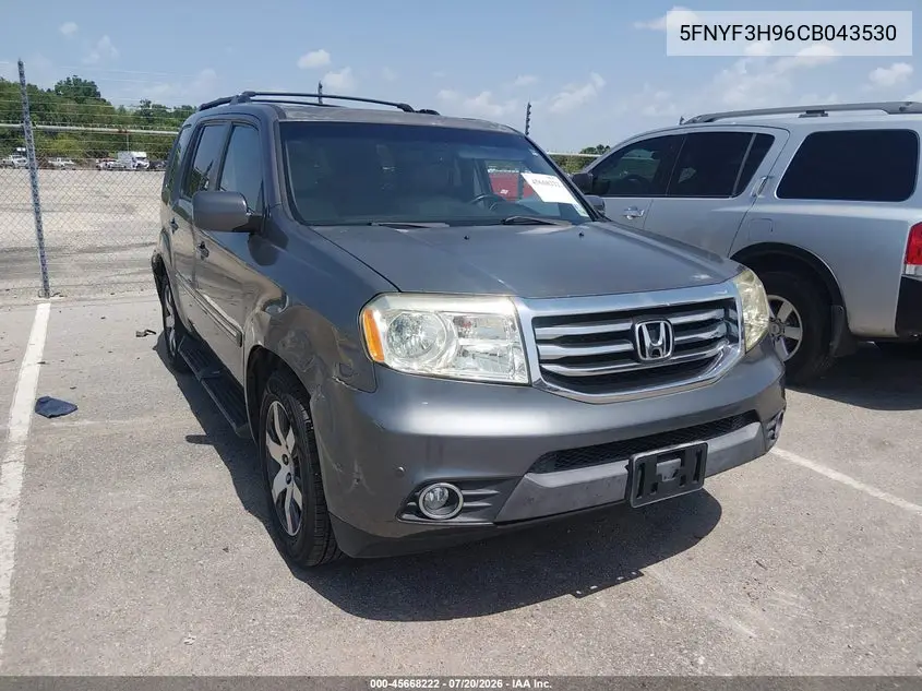 2012 Honda Pilot Touring VIN: 5FNYF3H96CB043530 Lot: 45668222