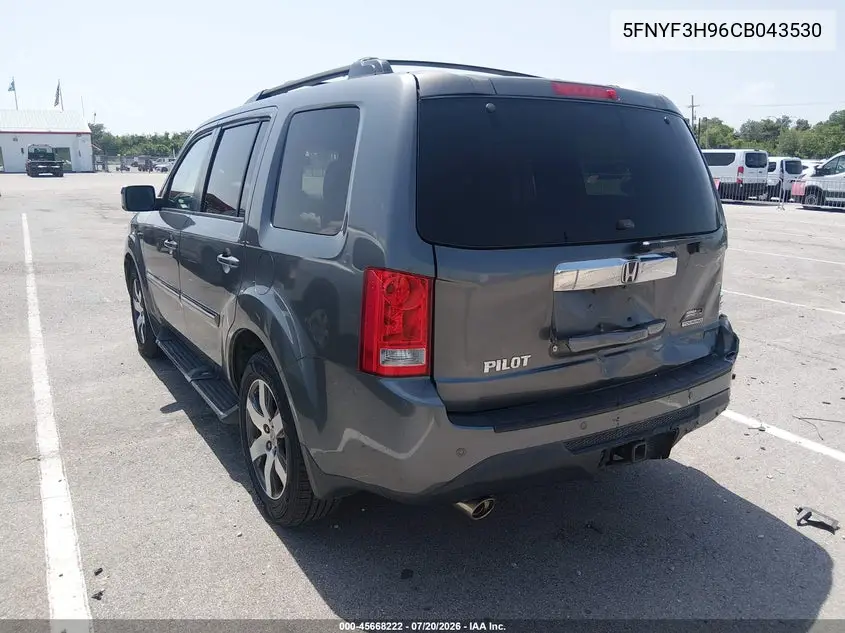 2012 Honda Pilot Touring VIN: 5FNYF3H96CB043530 Lot: 45668222