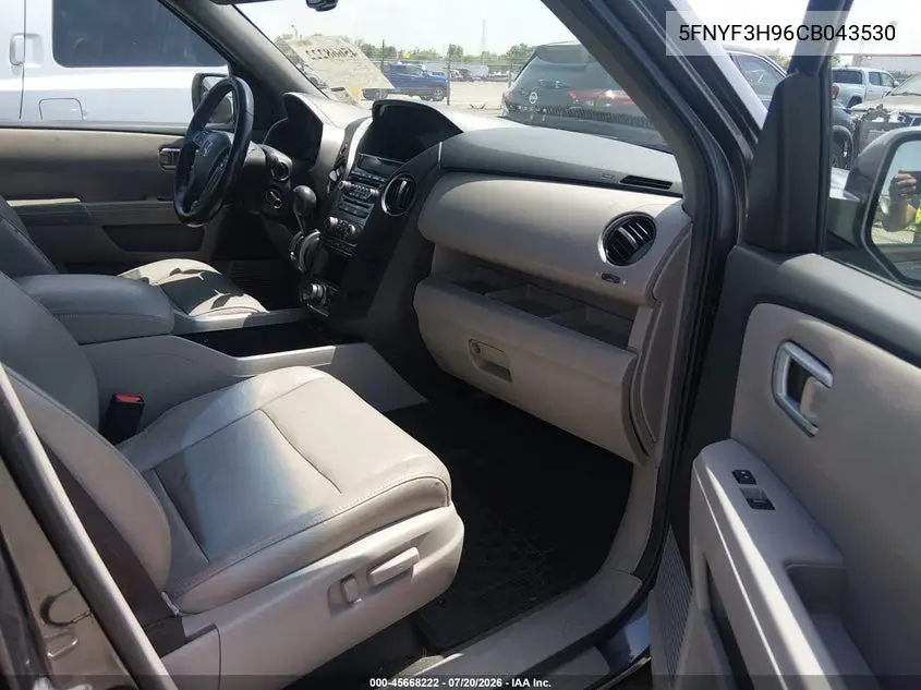 2012 Honda Pilot Touring VIN: 5FNYF3H96CB043530 Lot: 45668222