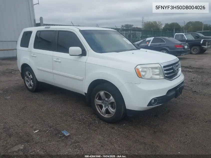 5FNYF3H50DB004026 2013 Honda Pilot Ex-L