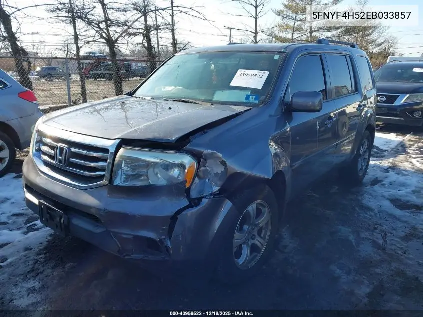 5FNYF4H52EB033857 2014 Honda Pilot Ex-L