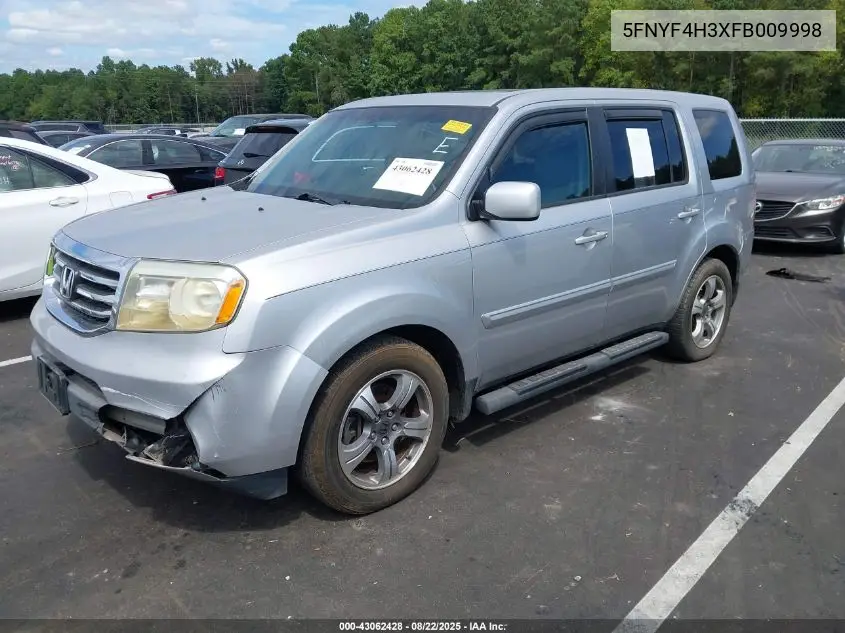 5FNYF4H3XFB009998 2015 Honda Pilot Se