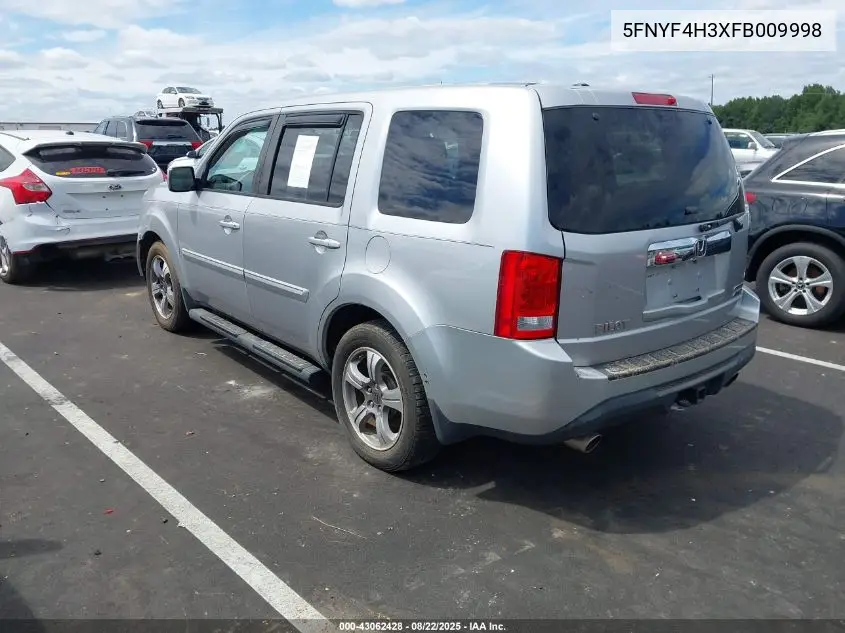 5FNYF4H3XFB009998 2015 Honda Pilot Se