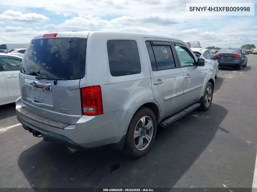 5FNYF4H3XFB009998 2015 Honda Pilot Se