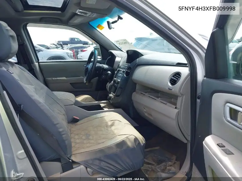5FNYF4H3XFB009998 2015 Honda Pilot Se