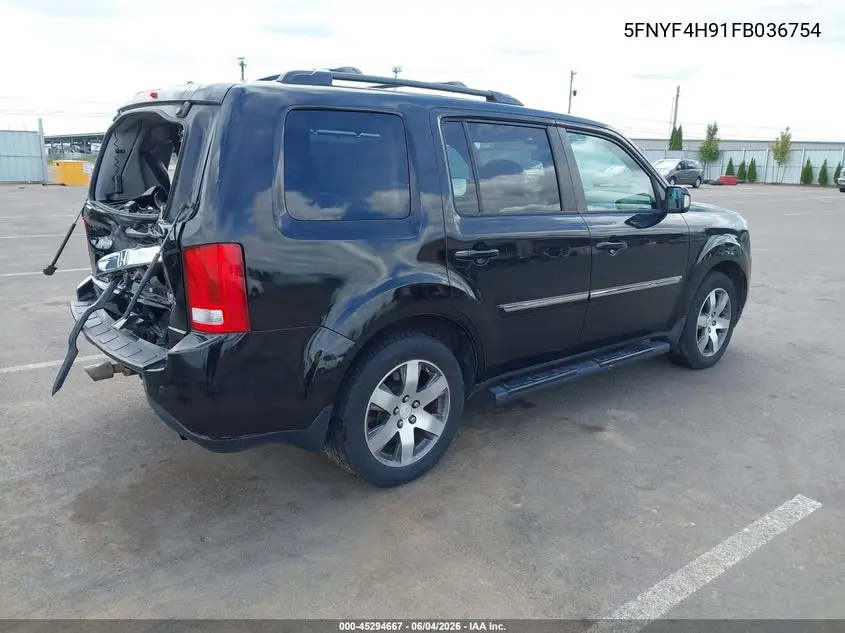 2015 Honda Pilot Touring VIN: 5FNYF4H91FB036754 Lot: 45294667