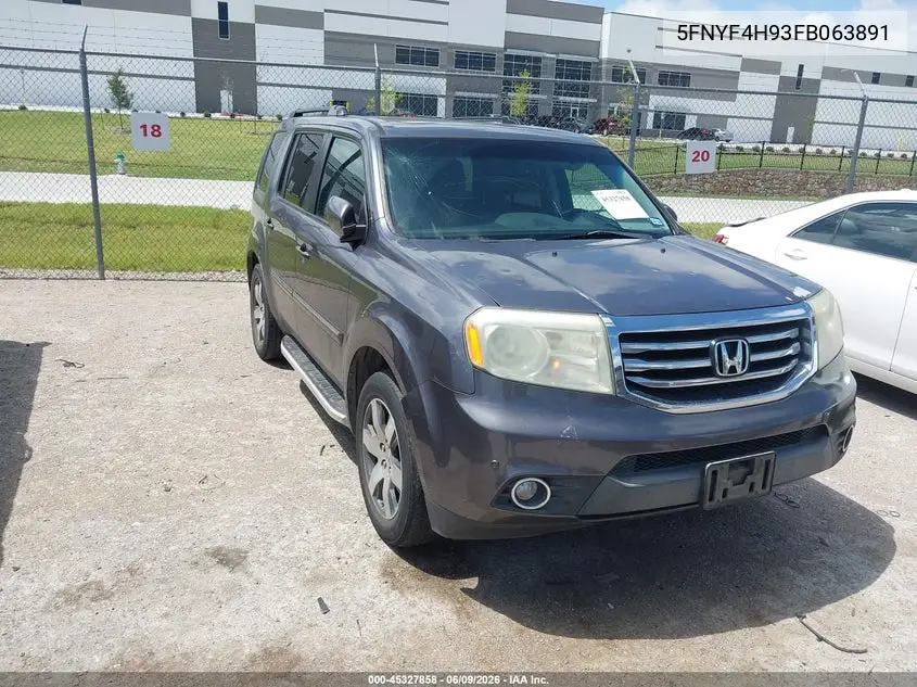 2015 Honda Pilot Touring VIN: 5FNYF4H93FB063891 Lot: 45327858