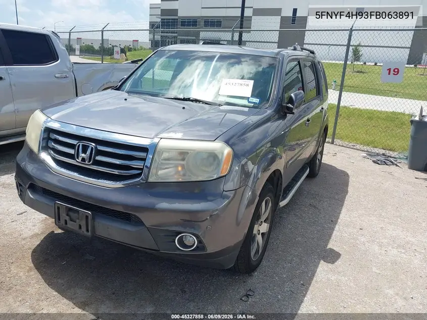 2015 Honda Pilot Touring VIN: 5FNYF4H93FB063891 Lot: 45327858