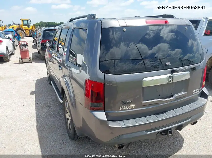 2015 Honda Pilot Touring VIN: 5FNYF4H93FB063891 Lot: 45327858
