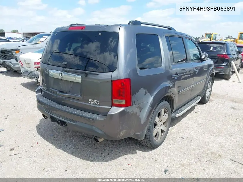 2015 Honda Pilot Touring VIN: 5FNYF4H93FB063891 Lot: 45327858