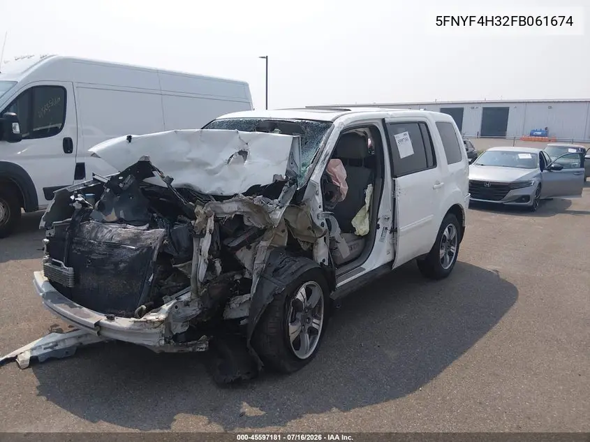 2015 Honda Pilot Se VIN: 5FNYF4H32FB061674 Lot: 45597181