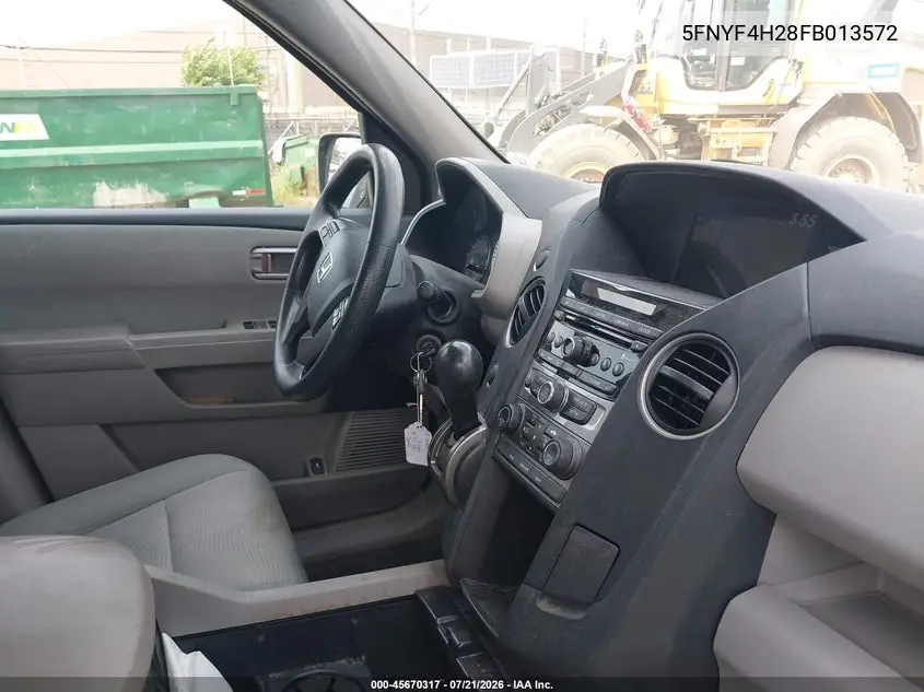 2015 Honda Pilot Lx VIN: 5FNYF4H28FB013572 Lot: 45670317