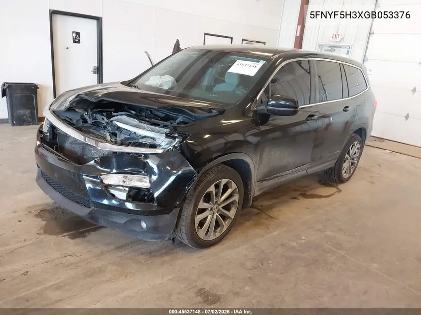 2016 Honda Pilot Ex VIN: 5FNYF5H3XGB053376 Lot: 45537148