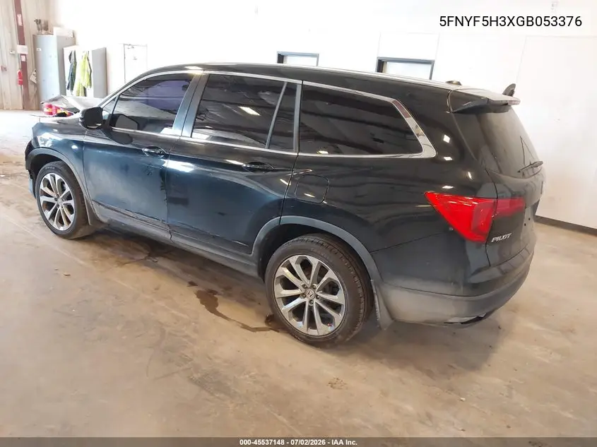 2016 Honda Pilot Ex VIN: 5FNYF5H3XGB053376 Lot: 45537148