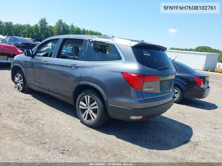 2016 Honda Pilot Ex-L VIN: 5FNYF6H76GB102761 Lot: 45568662