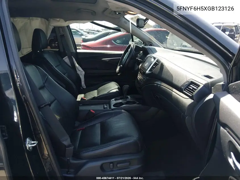 2016 Honda Pilot Ex-L VIN: 5FNYF6H5XGB123126 Lot: 45674411