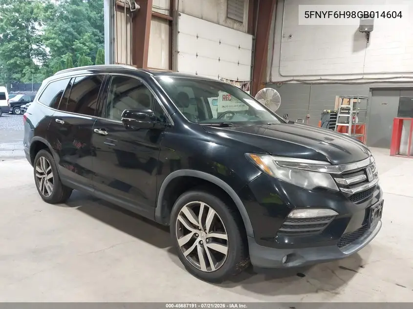 2016 Honda Pilot Touring VIN: 5FNYF6H98GB014604 Lot: 45687191