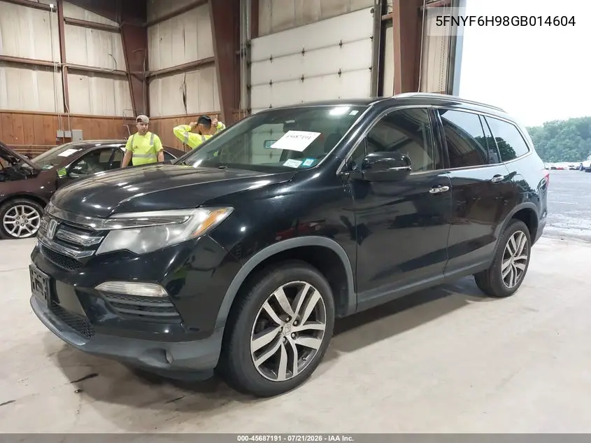 2016 Honda Pilot Touring VIN: 5FNYF6H98GB014604 Lot: 45687191