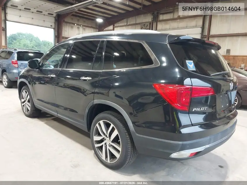2016 Honda Pilot Touring VIN: 5FNYF6H98GB014604 Lot: 45687191