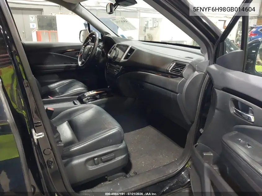 2016 Honda Pilot Touring VIN: 5FNYF6H98GB014604 Lot: 45687191
