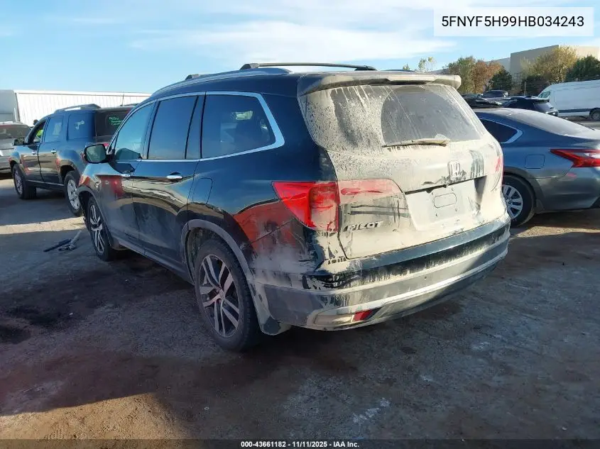 5FNYF5H99HB034243 2017 Honda Pilot Touring