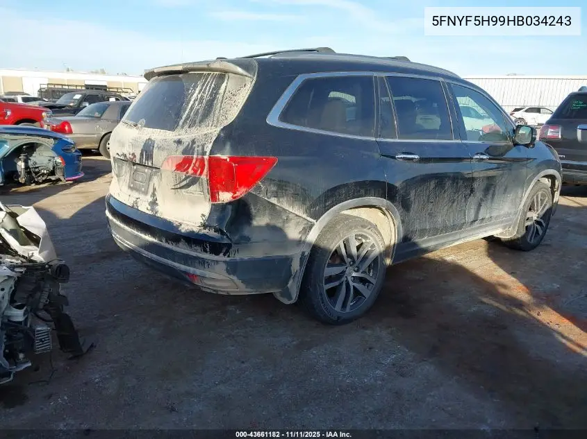 5FNYF5H99HB034243 2017 Honda Pilot Touring