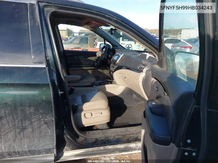 5FNYF5H99HB034243 2017 Honda Pilot Touring
