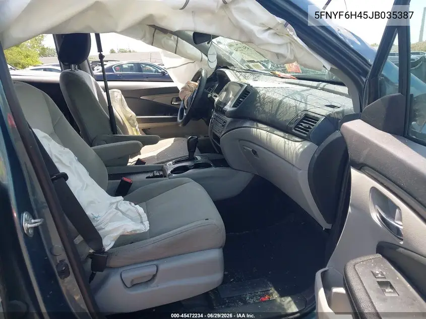 2018 Honda Pilot Ex VIN: 5FNYF6H45JB035387 Lot: 45472234