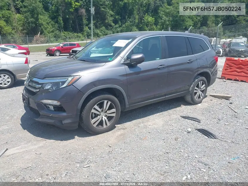 2018 Honda Pilot Ex-L VIN: 5FNYF6H57JB050224 Lot: 45637952