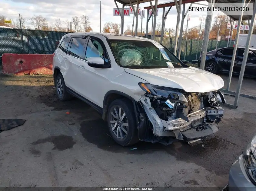 5FNYF6H50KB039020 2019 Honda Pilot Ex-L
