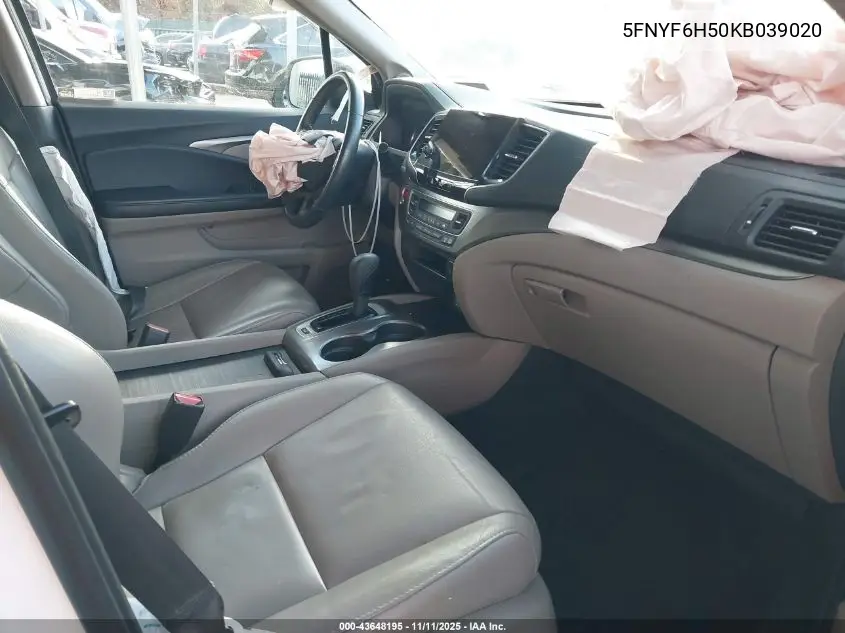 5FNYF6H50KB039020 2019 Honda Pilot Ex-L
