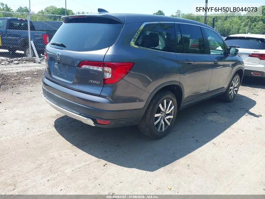 2020 Honda Pilot Awd Ex-L VIN: 5FNYF6H50LB044073 Lot: 45564107