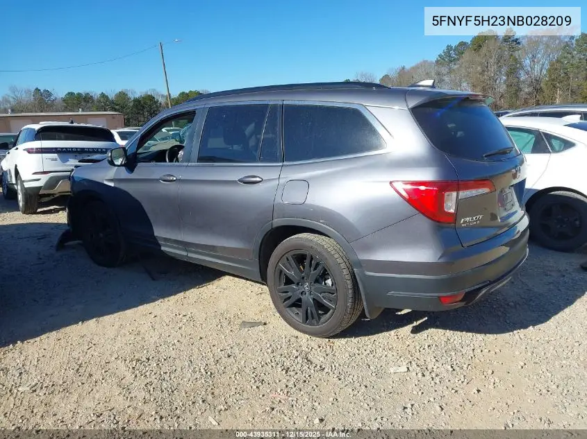 5FNYF5H23NB028209 2022 Honda Pilot 2Wd Special Edition