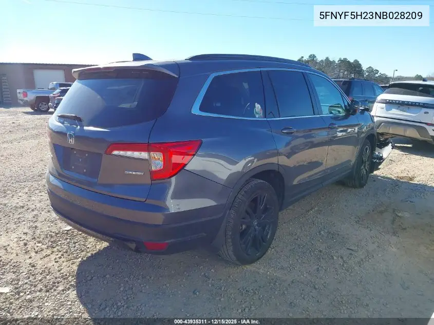 5FNYF5H23NB028209 2022 Honda Pilot 2Wd Special Edition