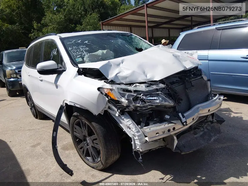 2022 Honda Pilot Awd Special Edition VIN: 5FNYF6H26NB079273 Lot: 45651403
