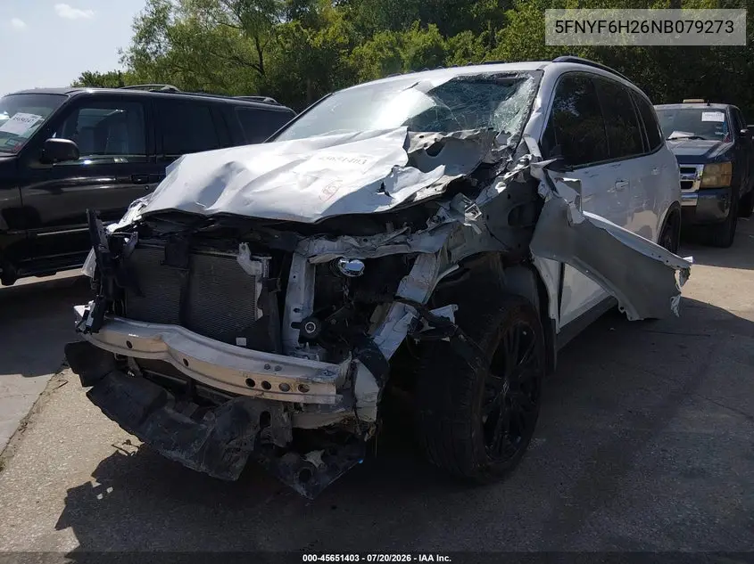 2022 Honda Pilot Awd Special Edition VIN: 5FNYF6H26NB079273 Lot: 45651403