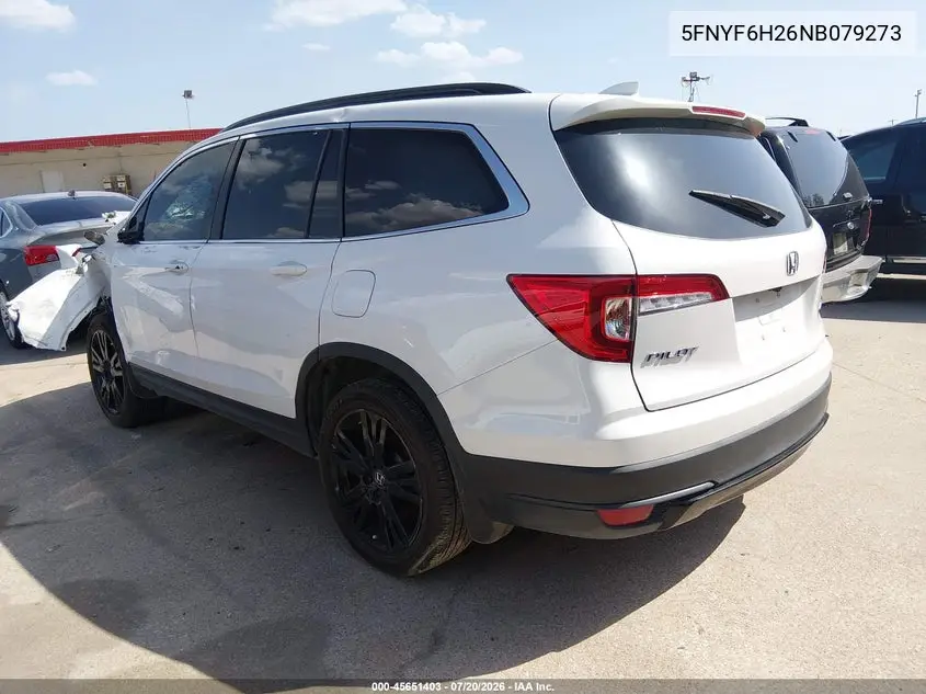 2022 Honda Pilot Awd Special Edition VIN: 5FNYF6H26NB079273 Lot: 45651403