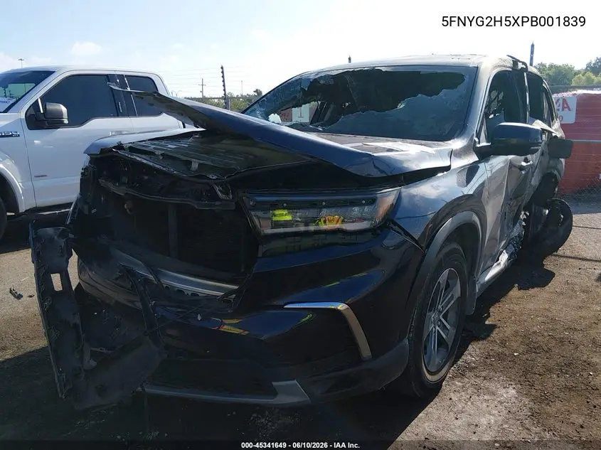 5FNYG2H5XPB001839 2023 Honda Pilot 2Wd Ex-L 7 Passenger