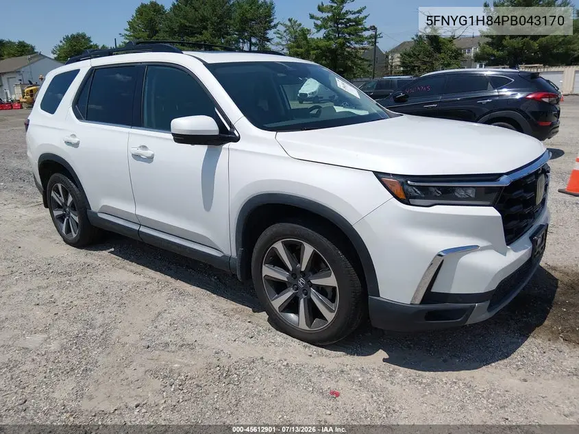 2023 Honda Pilot Awd Elite VIN: 5FNYG1H84PB043170 Lot: 45612901