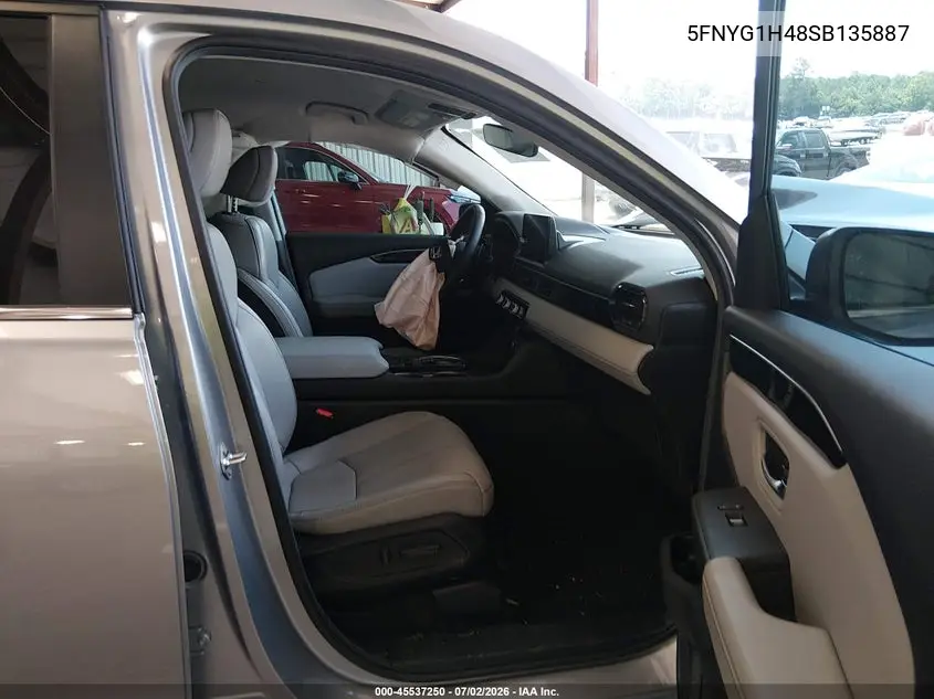 2025 Honda Pilot Ex-L VIN: 5FNYG1H48SB135887 Lot: 45537250