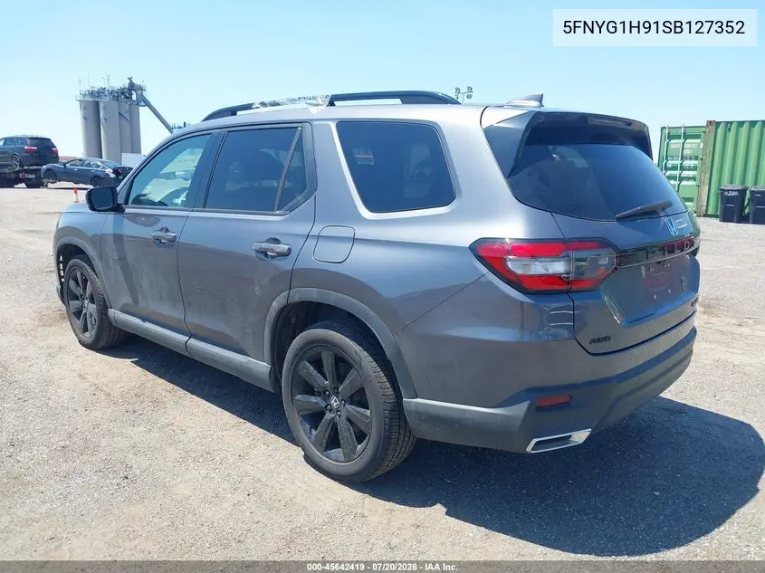 2025 Honda Pilot Black Edition VIN: 5FNYG1H91SB127352 Lot: 45642419