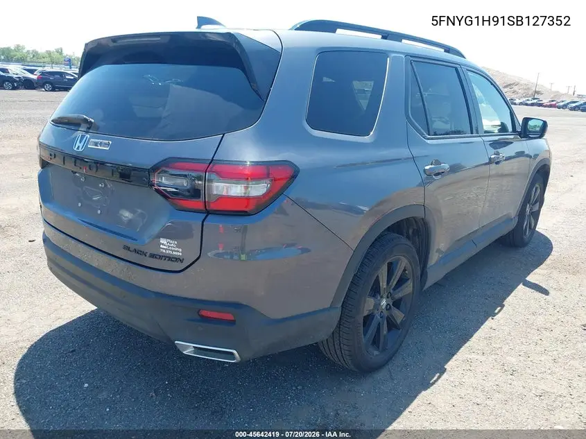 2025 Honda Pilot Black Edition VIN: 5FNYG1H91SB127352 Lot: 45642419