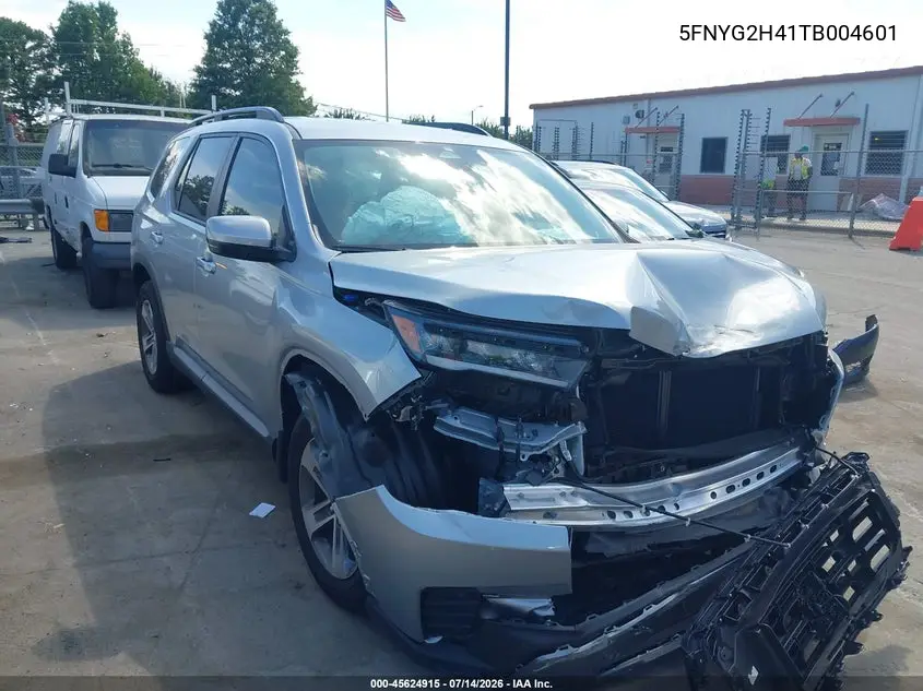 2026 Honda Pilot Ex-L VIN: 5FNYG2H41TB004601 Lot: 45624915